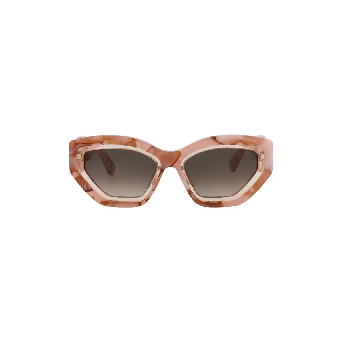Philipp Plein Women 55mm Geometric Sunglasses Pink Pink Brown
