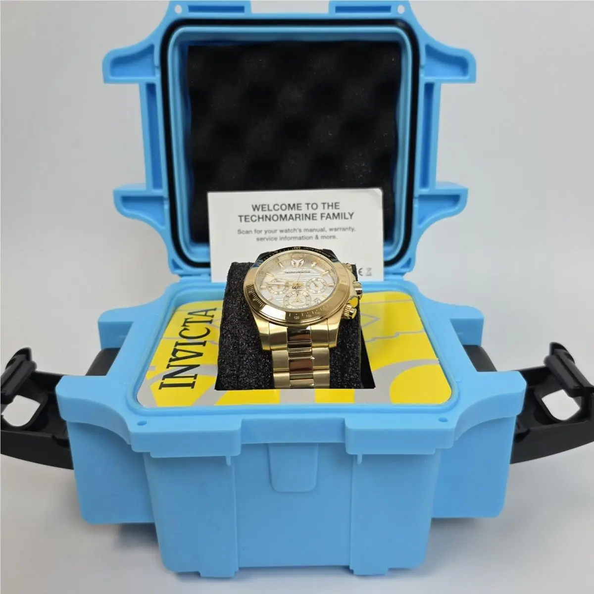 Technomarine Manta Ray Men`s Watch 42mm Gold TM-225122 Box Included 908