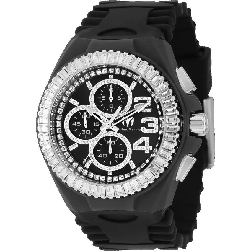 Technomarine Cruise Jellyfish Men`s 45mm Black 260 Crystals Watch TM-121180 by TechnoMarine