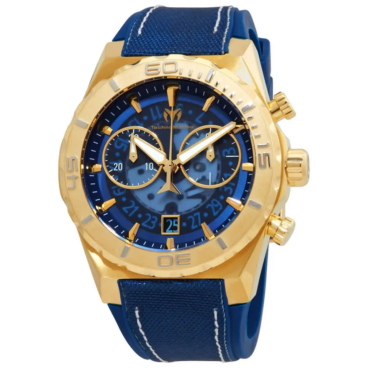 Technomarine Reef Chronograph Quartz Blue Dial Men`s Watch TM-519009 by TechnoMarine