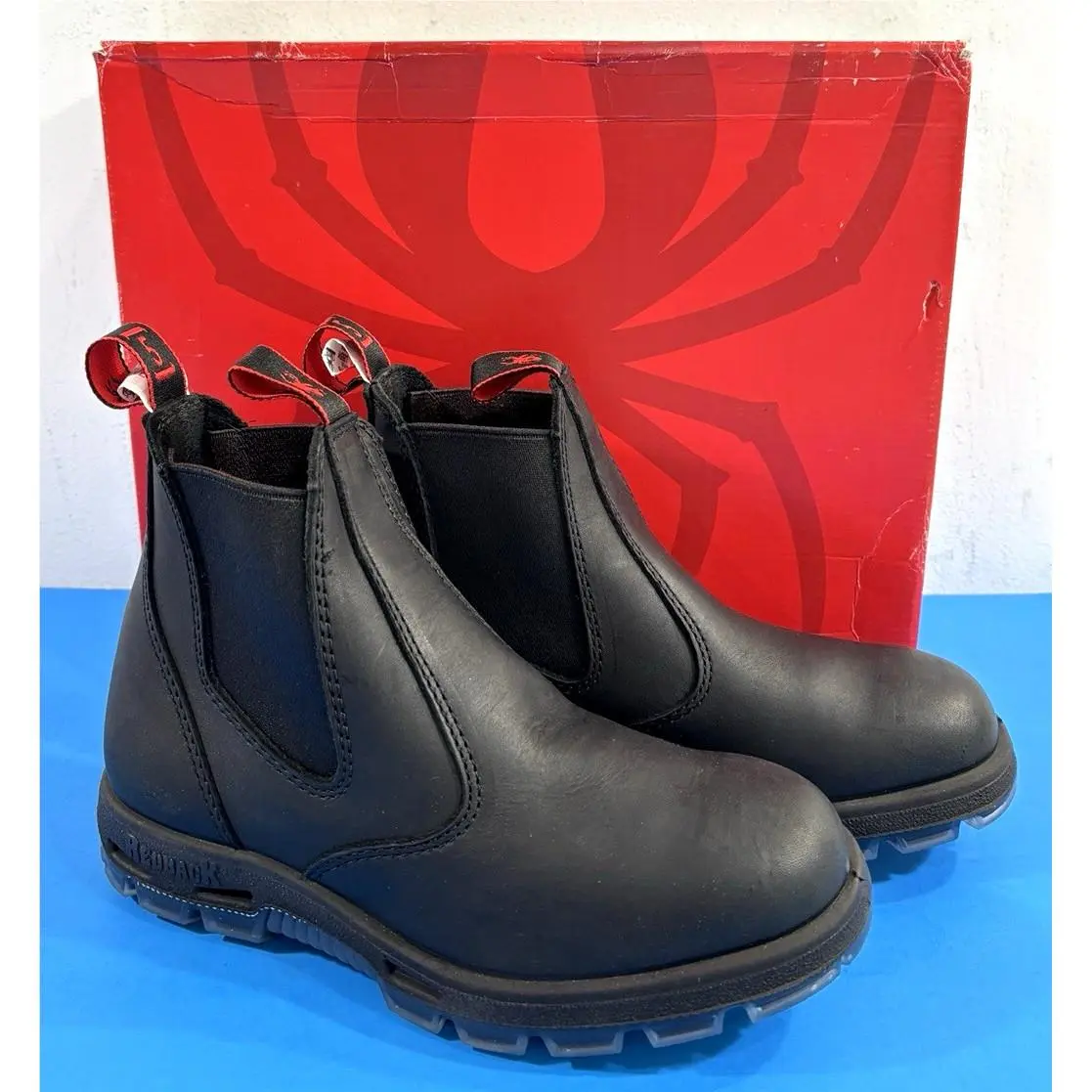 6 US Men`s Redback Bobcat Ubbk Soft Toe Boots Black Oil Kip