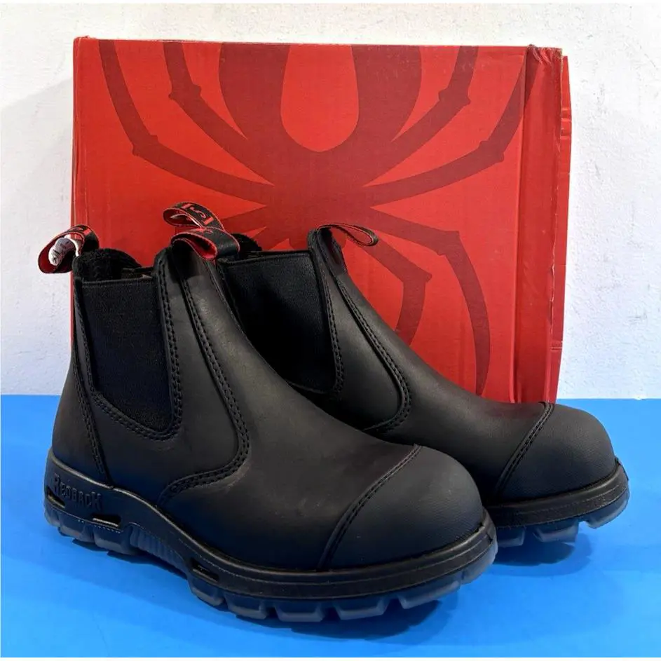 6 US Men`s  Bobcat Usbbksc Tpu Safety Toe W/ Scuff Cap Boots Black by Redback
