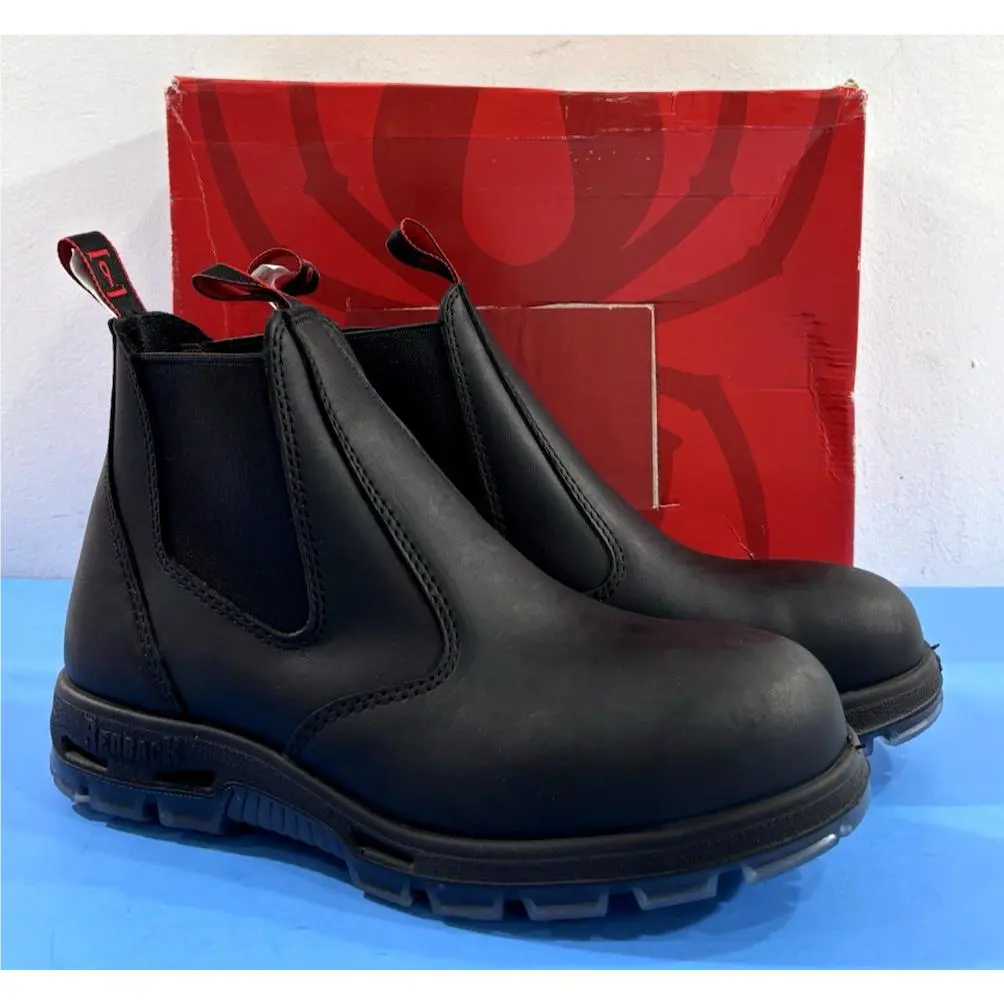 10 US Men`s  Bobcat Usbbk Tpu Safety Steel Toe Boots Black Oil Kip by Redback