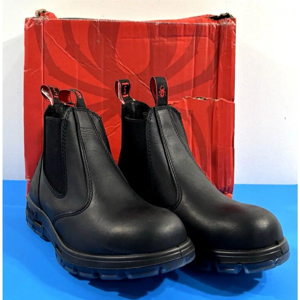6 US Men`s  Bobcat Usbbk Tpu Safety Steel Toe Boots Black Oil Kip by Redback
