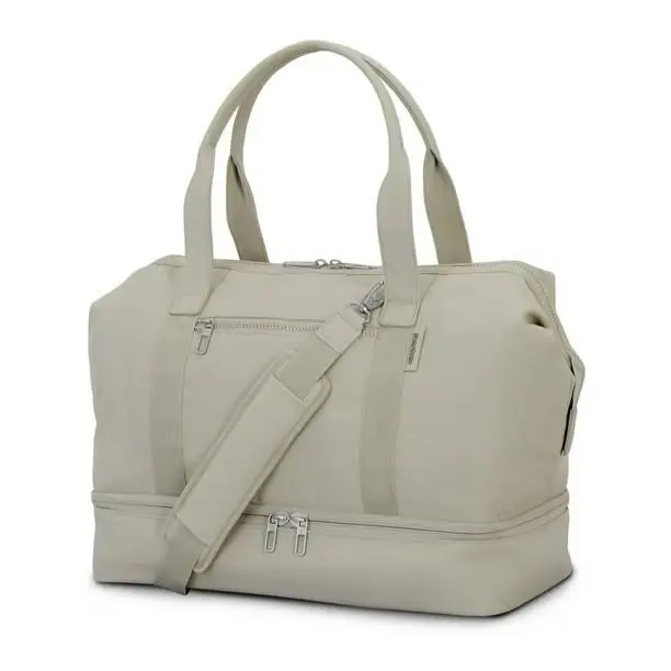 Samsonite Better Than Basic Drop Bottom Weekender Duffel. Limestone Grey