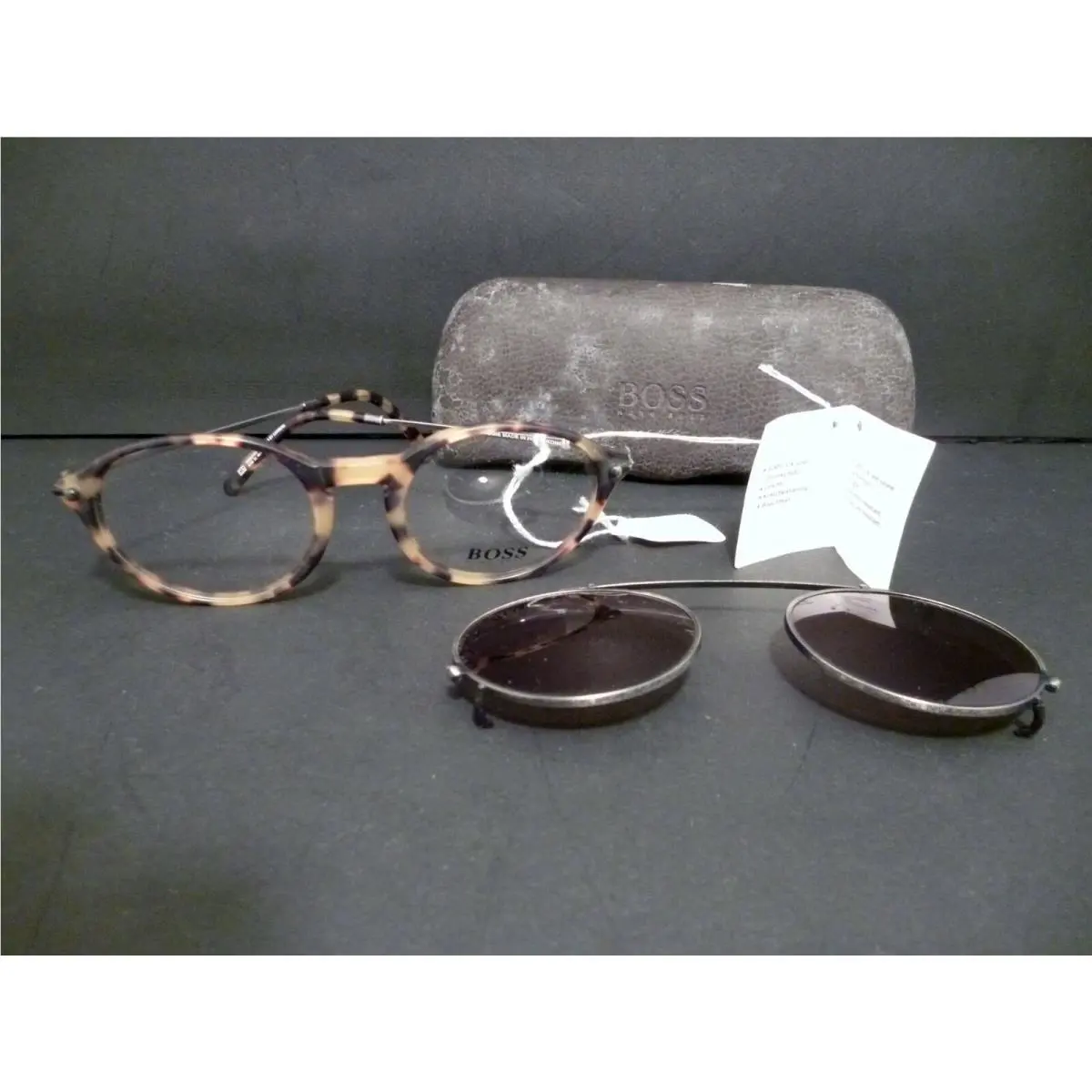 Boss CA Designed in Austria By Carrera 5192 W/clip Metal Brown Tortoise Plastic