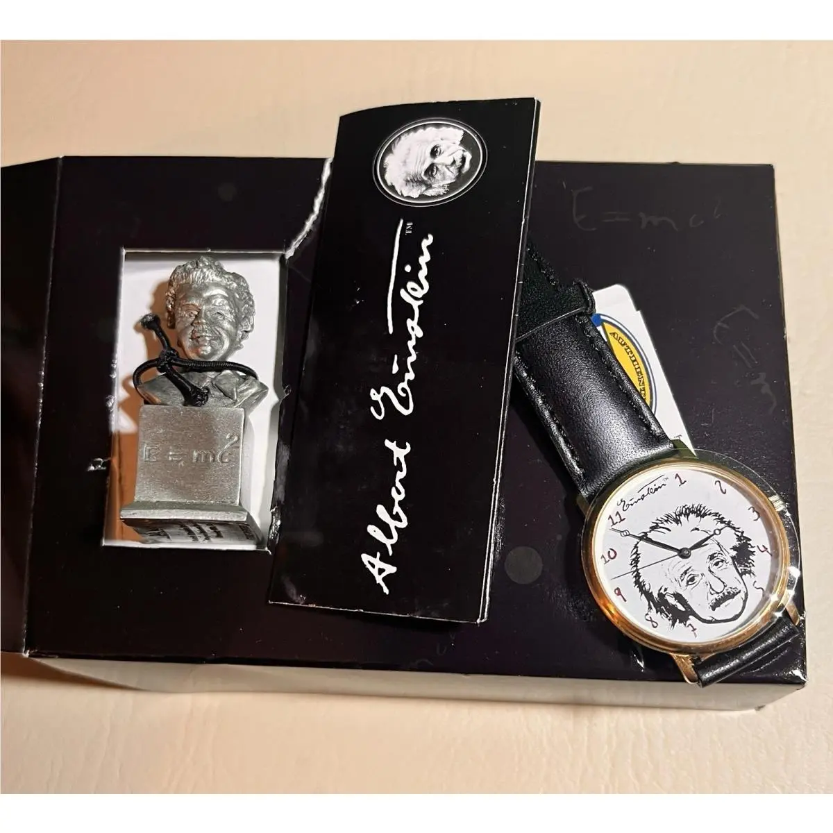 Limited Edition Albert Einstein Watch Pewter Statue 126/1000 by Fossil