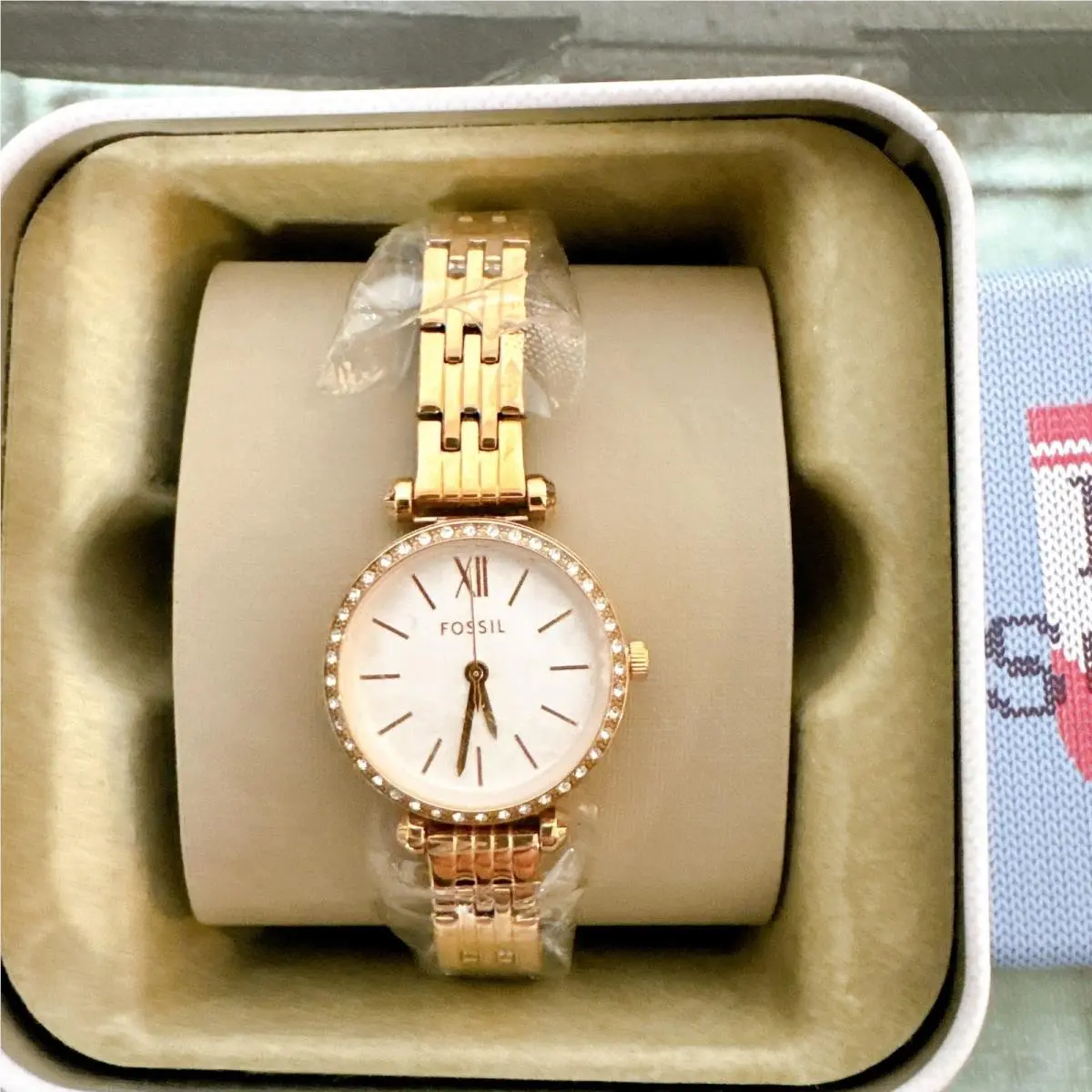 Fossil BQ3502 Tillie Mini Three-hand Rose Gold-tone Stainless Steel Watch