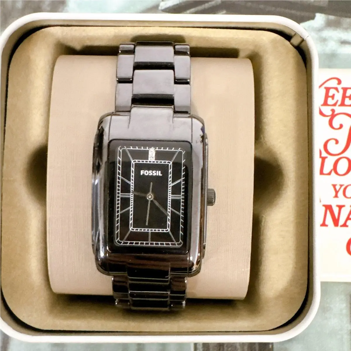 Fossil CE1032 Stainless Steel Analog Dial Quartz Wrist Watch Black