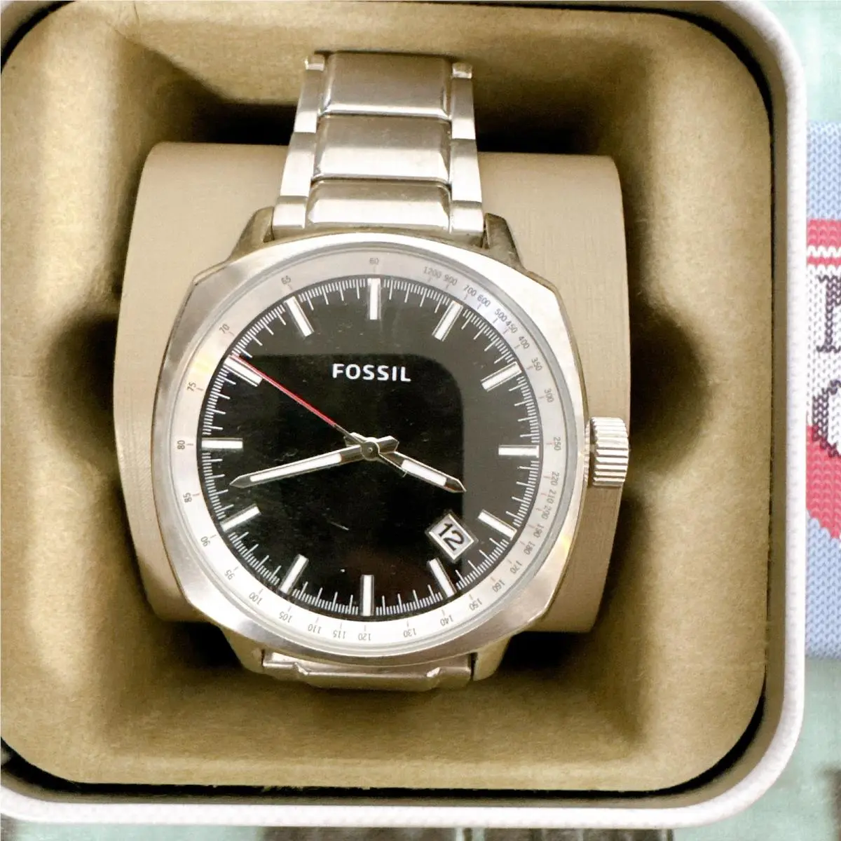 Fossil PR5463 Men`s Watch Silver Tone
