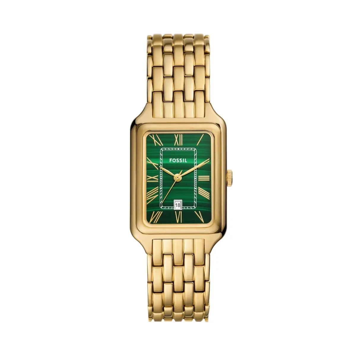 Fossil Raquel Women`s Gold-tone Stainless Steel Watch with Green