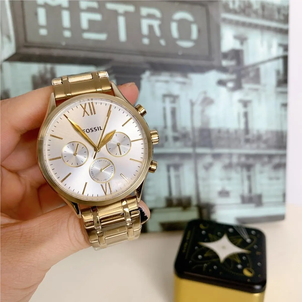 Fossil BQ2809 Fenmore Multifunction Gold-tone Stainless Steel Watch