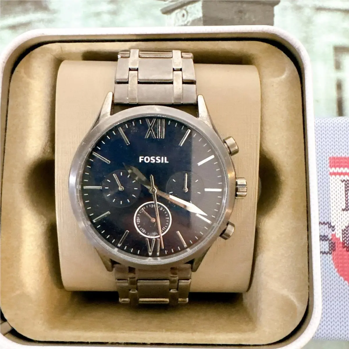 Fossil BQM2401 Fenmore Multifunction Smoke Stainless Steel Watch BQ2401