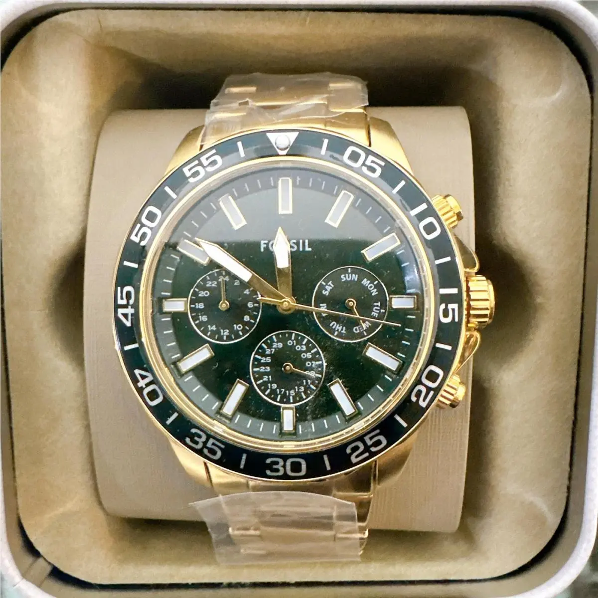 Fossil BQM2493 Bannon Multifunction Gold-tone Stainless Steel Men`s Watch