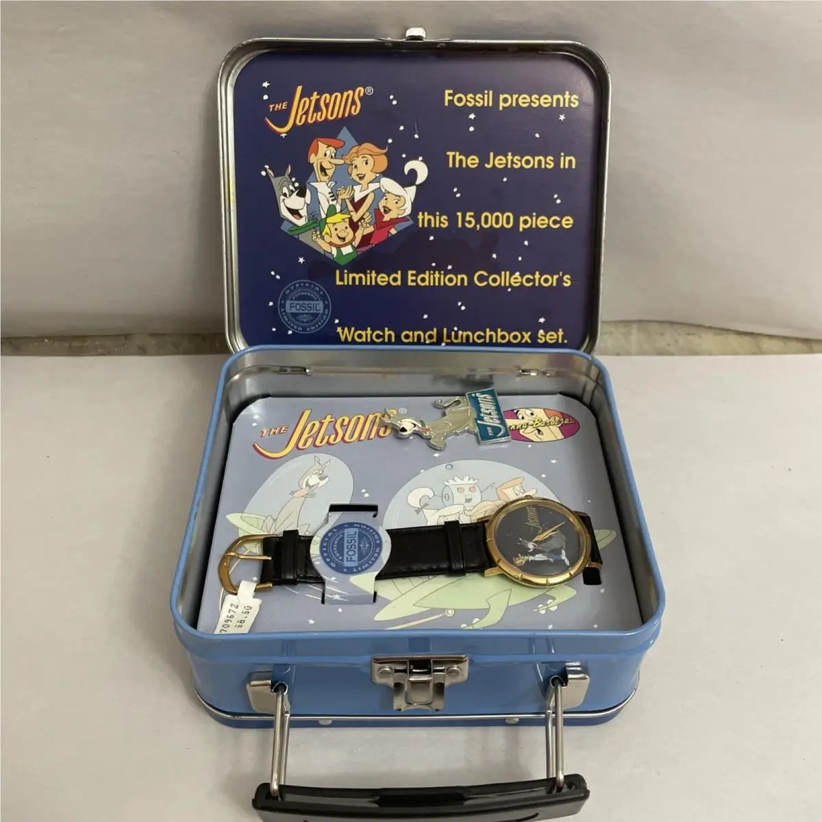 Vtg 1993 Fossil Limited Edition Jetsons Watch Lunchbox Set