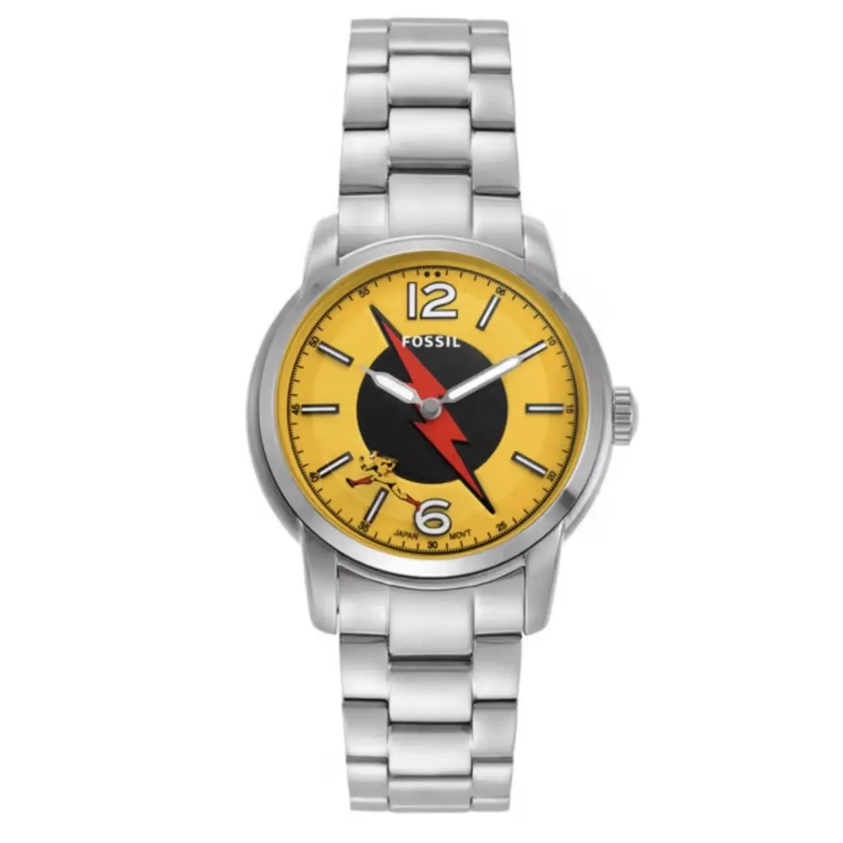 Fossil x DC Comics The Flash Limited Edition Silver Wristwatch W/box