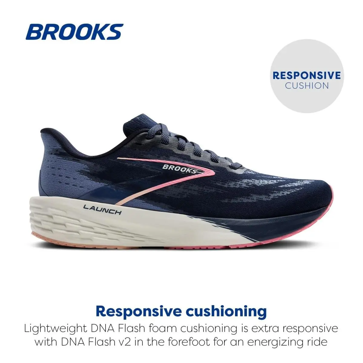 Brooks shoes - Peacoat/Blue/Peach (UPC: 195394588439) 0