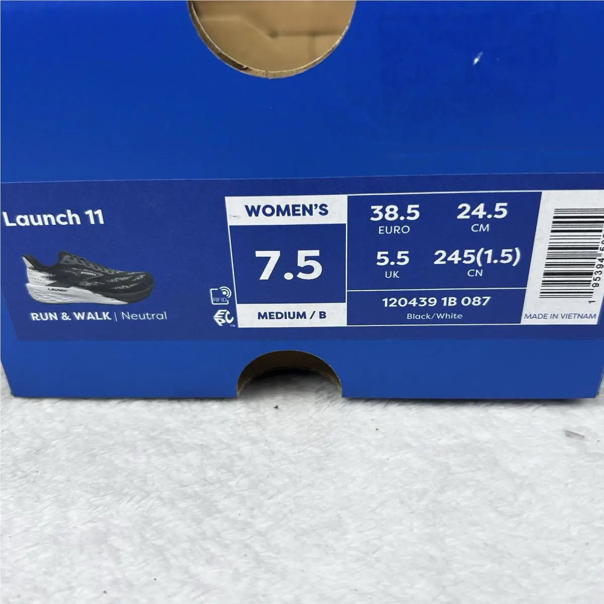 Brooks shoes - Launch - Launch - 120439 1B 087 - Black/White (UPC: 0195394588040) 12