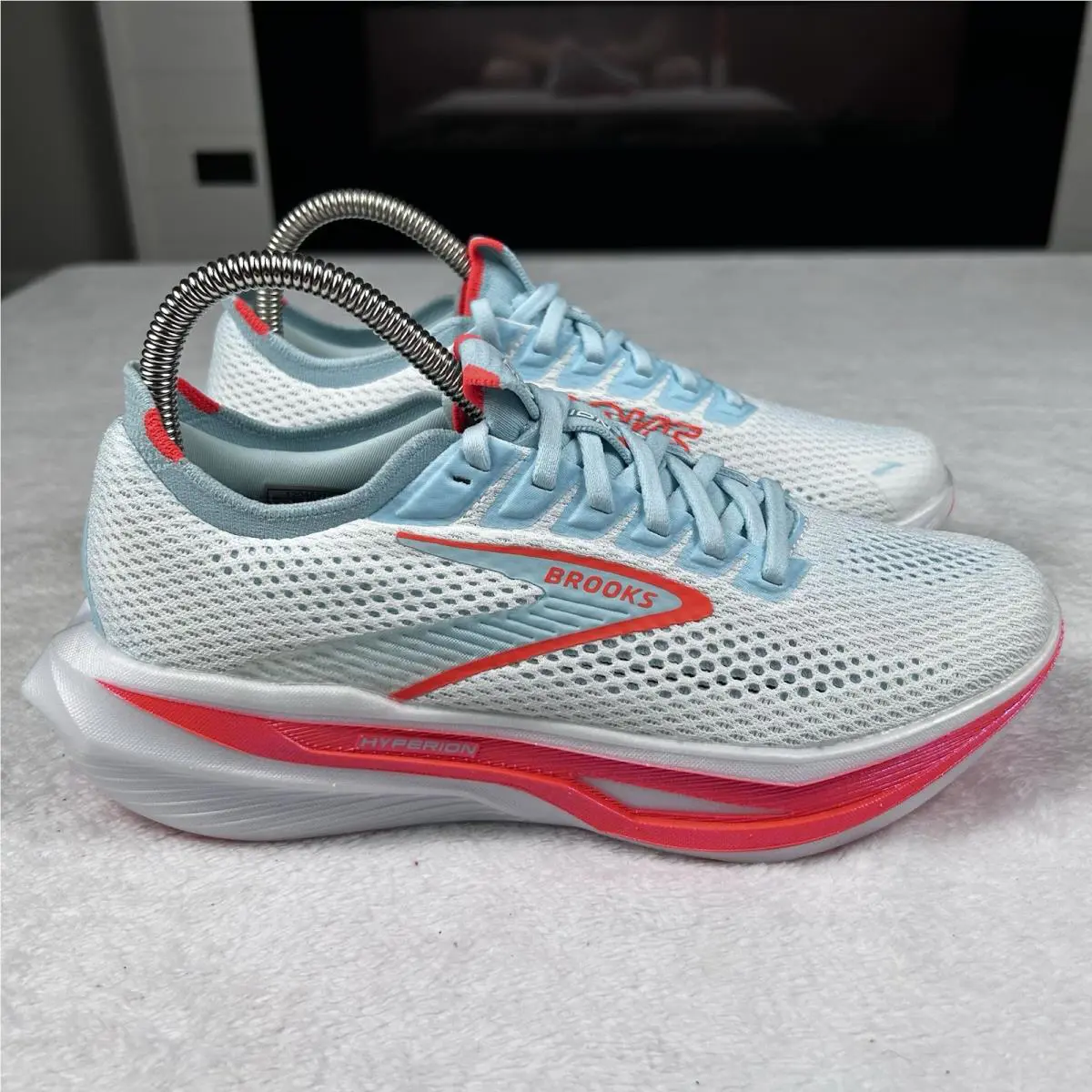 Brooks shoes - Brooks Hyperion 3 - Hyperion - 120453-1B-193 - White/Pink (UPC: 0195394681581) 8