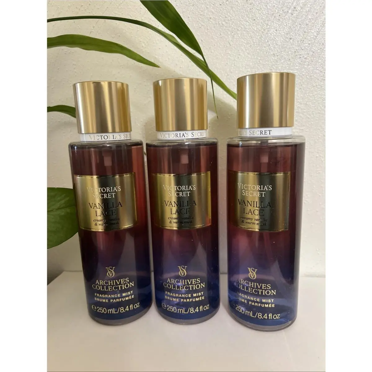 3 Victoria`s Secret Vanilla Lace Fragrance Body Mist Creamy Vanilla by Victoria's Secret
