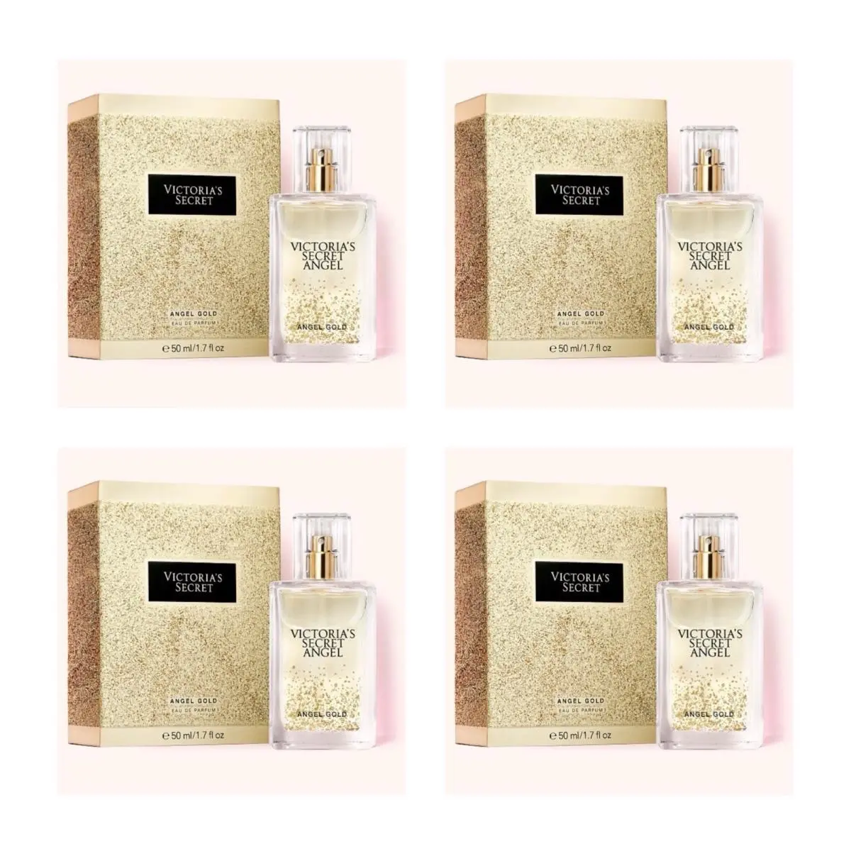 Victoria`s Secret Angel Gold Eau de Parfum 1.7 Fl.oz. Lot of 4