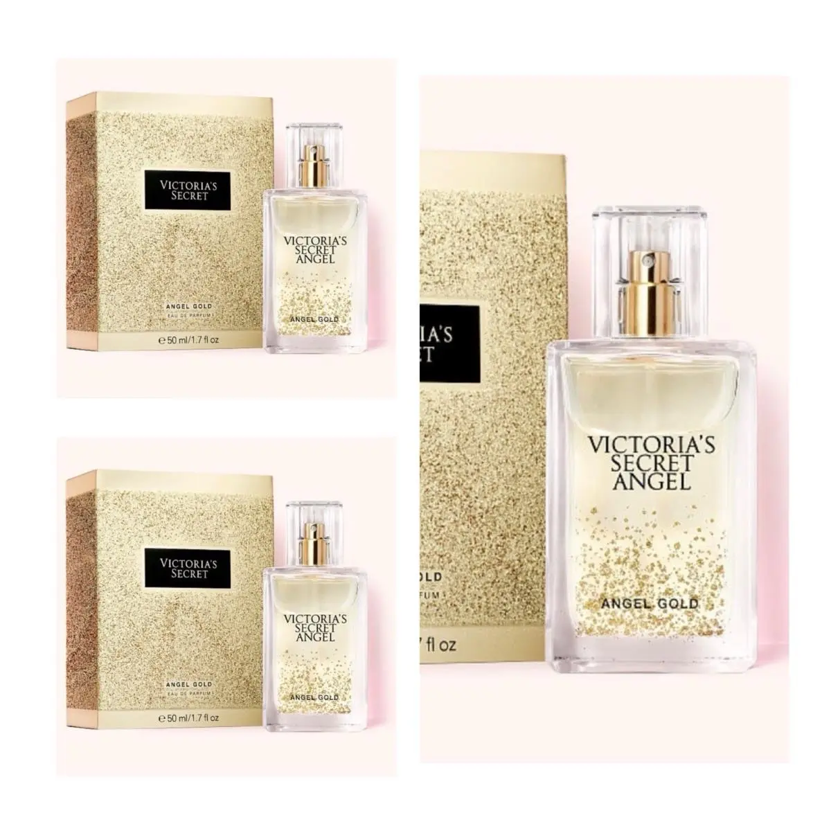 Victoria`s Secret Angel Gold Eau de Parfum 1.7 Fl.oz. Lot of 3
