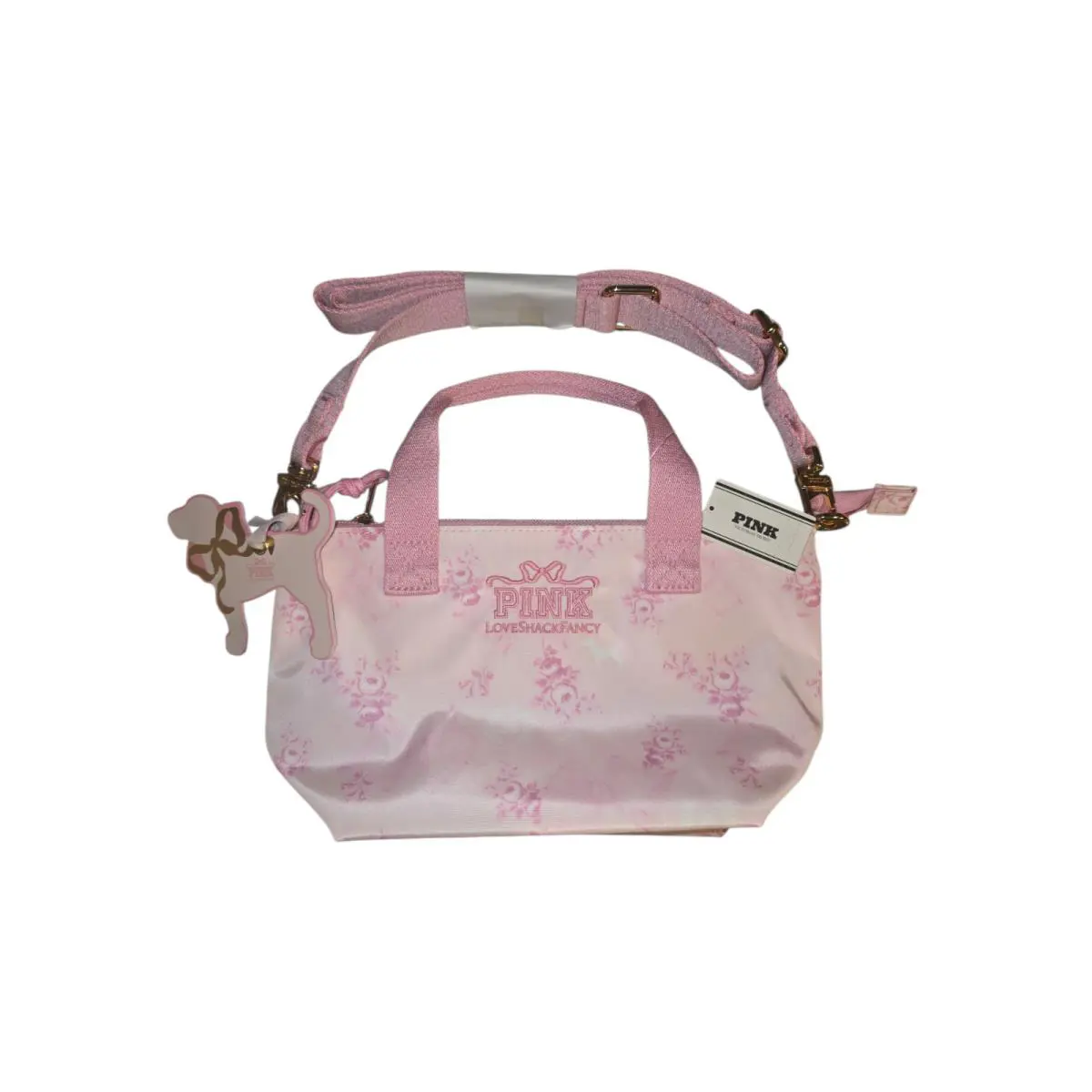 Victoria`s Secret Pink X Love Shack Fancy Mini Tote Bag Crossbody Purse