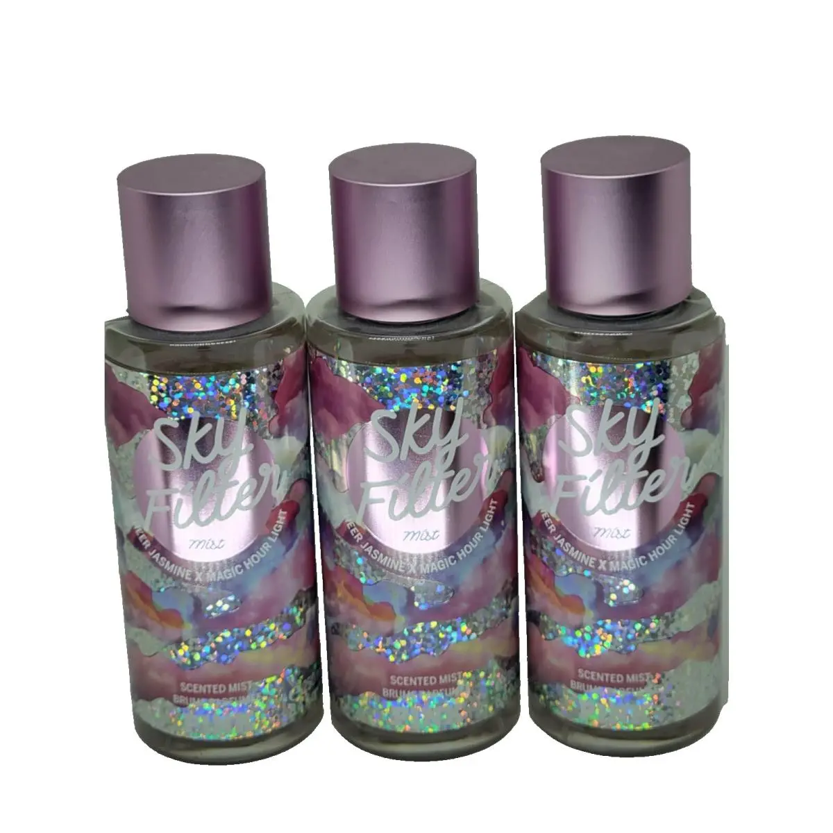 Victoria`s Secret Sky Filter Fragrance Mist 8.4oz x3