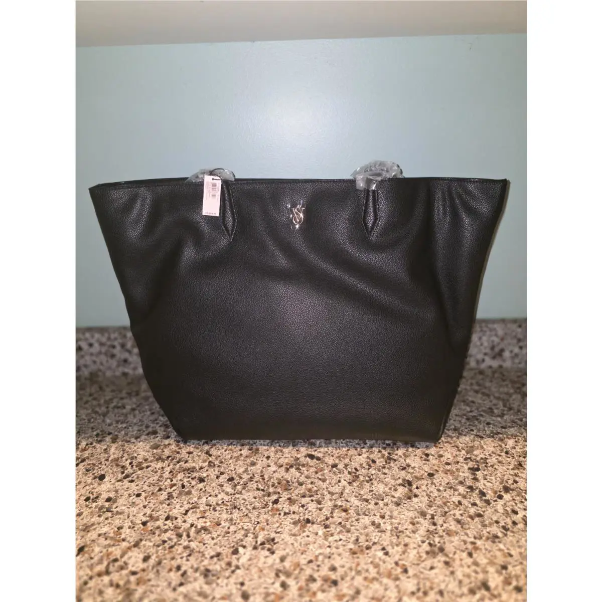 Victoria`s Secret Large Black Tote/bage Coin Purse Carry All Limited VS
