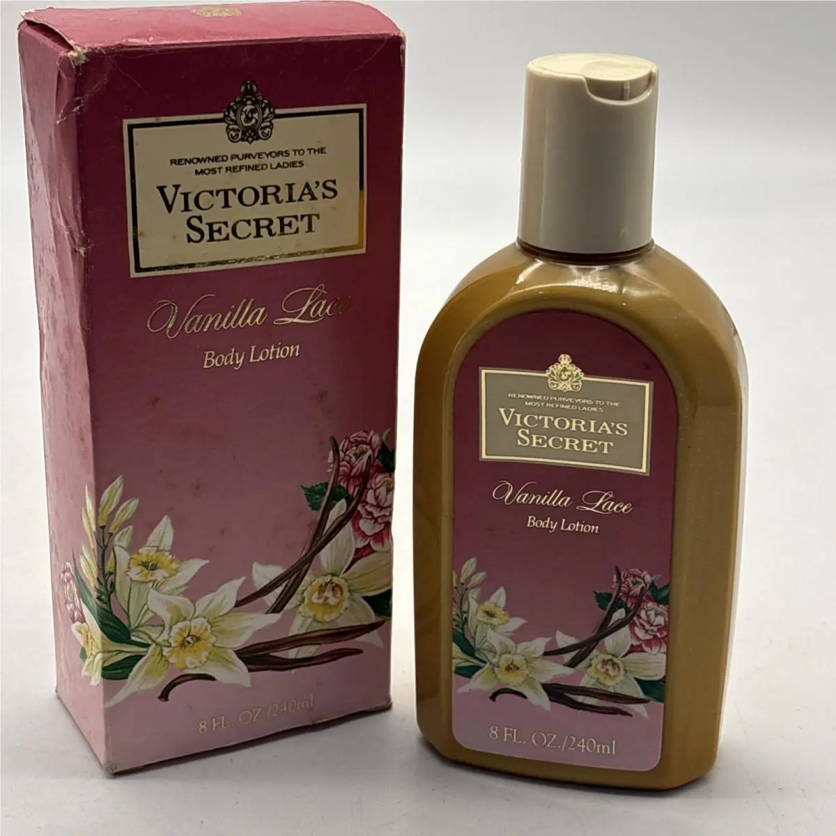 Vintage Victoria`s Secret Vanilla Lace with Box 8oz Body Lotion