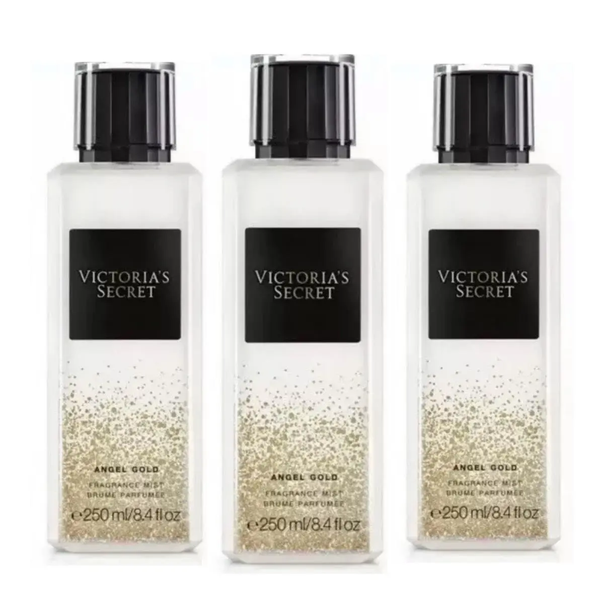 Victoria`s Secret Angel Gold Fragrance Mist 8.4 Fl.oz. Lot of 3