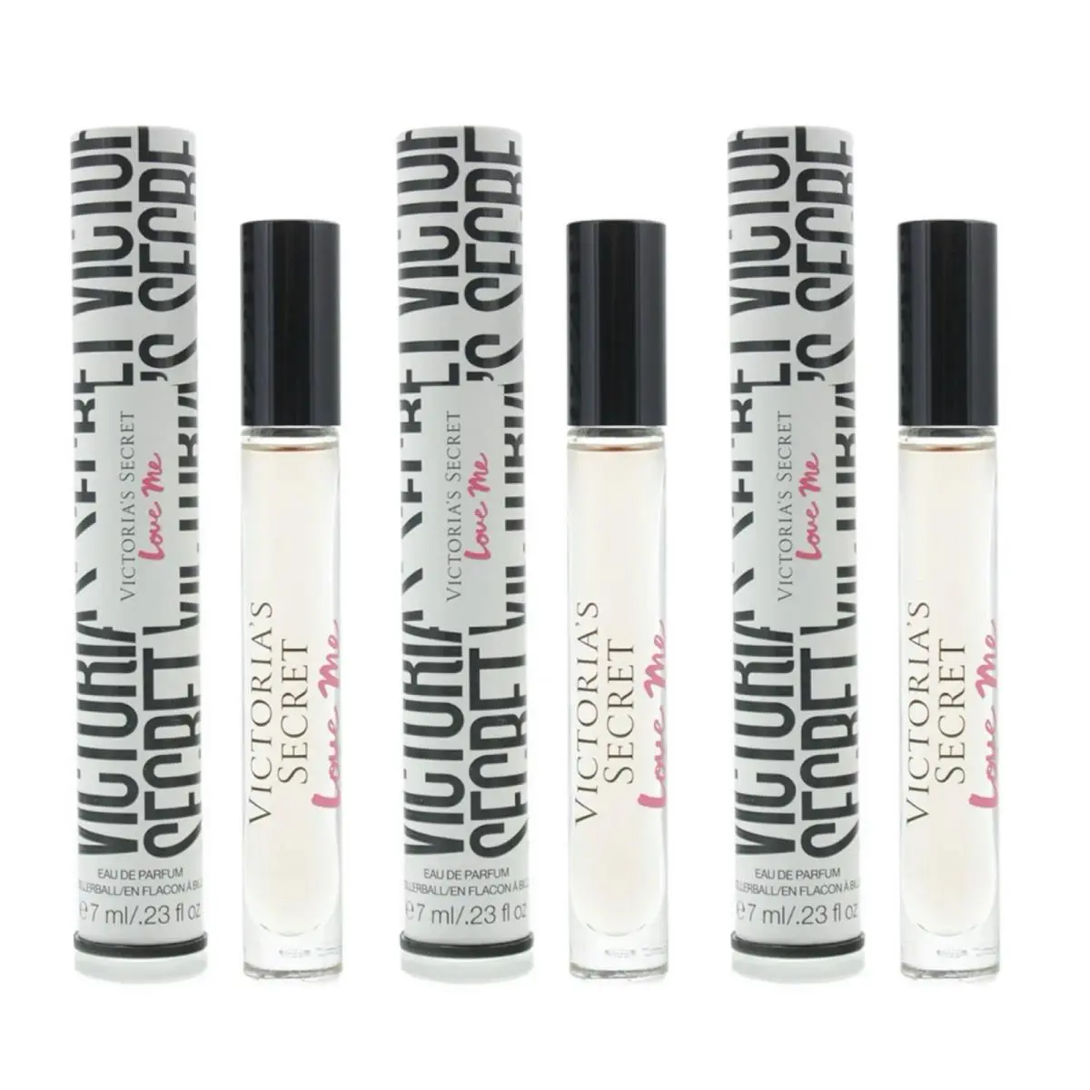 Victoria`s Secret Love ME Eau de Parfum Rollerball .23 Fl.oz. Lot of 3