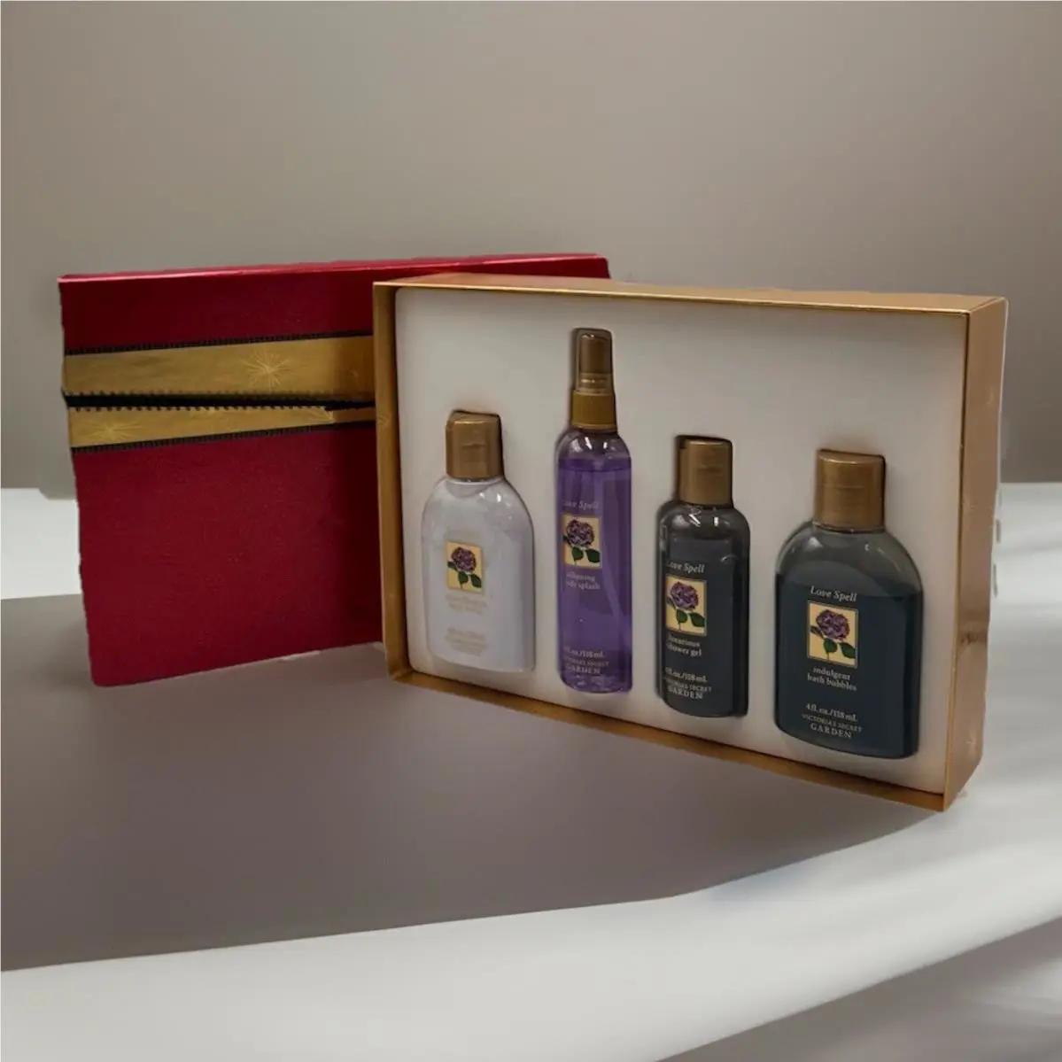 Vtg Victorias Secret Garden Love Spell Gift Set Lotion Spray Shower Gel Bath Y2K