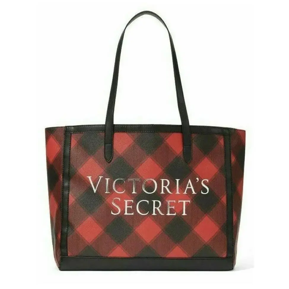 Victoria’s Secret Plaid Weekender Tote Bag Large Travel Overnight VS