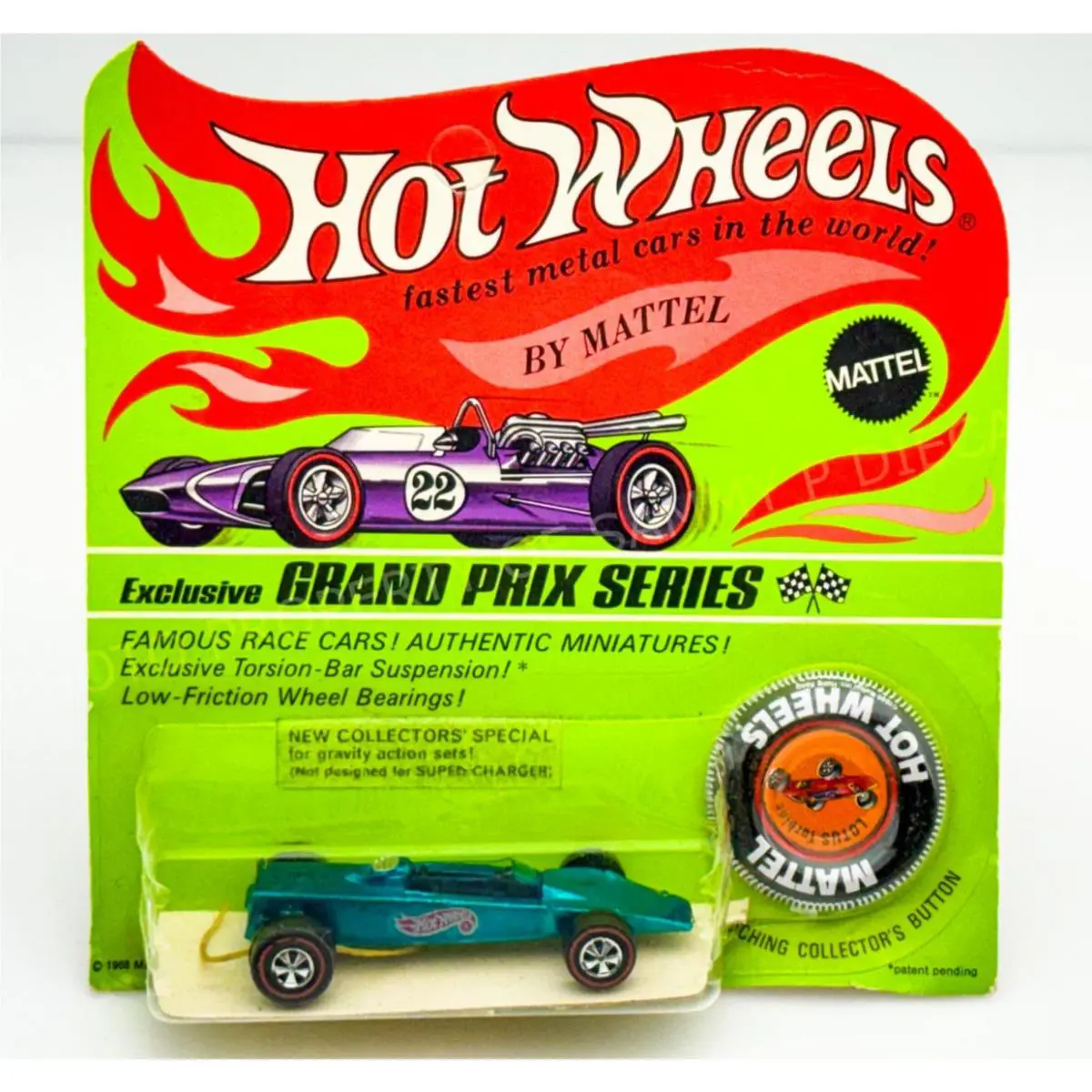 Hot Wheels Redline Lotus Turbine Aqua HK Black Interior in Blisterpack