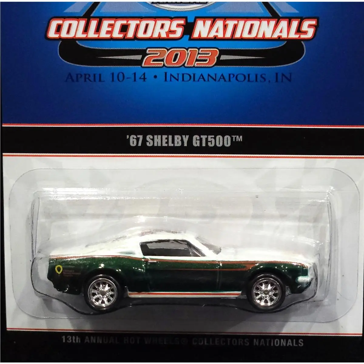 Hot Wheels 67 1967 Shelby GT500 2013 Nationals Convention Charity Car 00844/1500