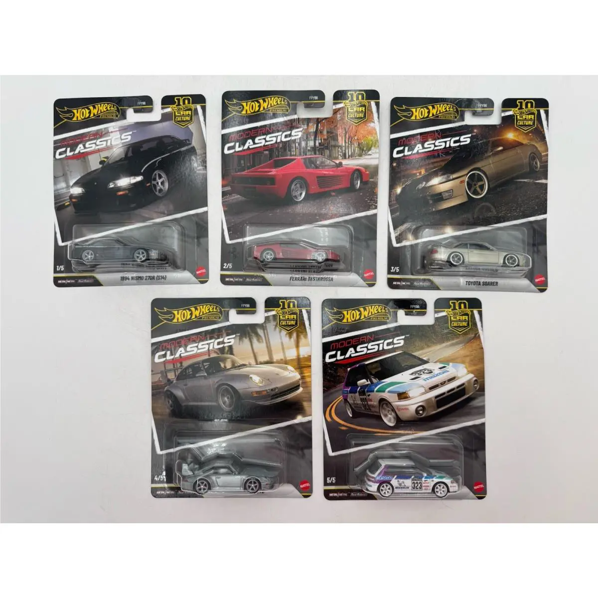 Hot Wheels Premium Car Culture Modern Classics Set of 5 Cars - 1:64 Diecast Cars
