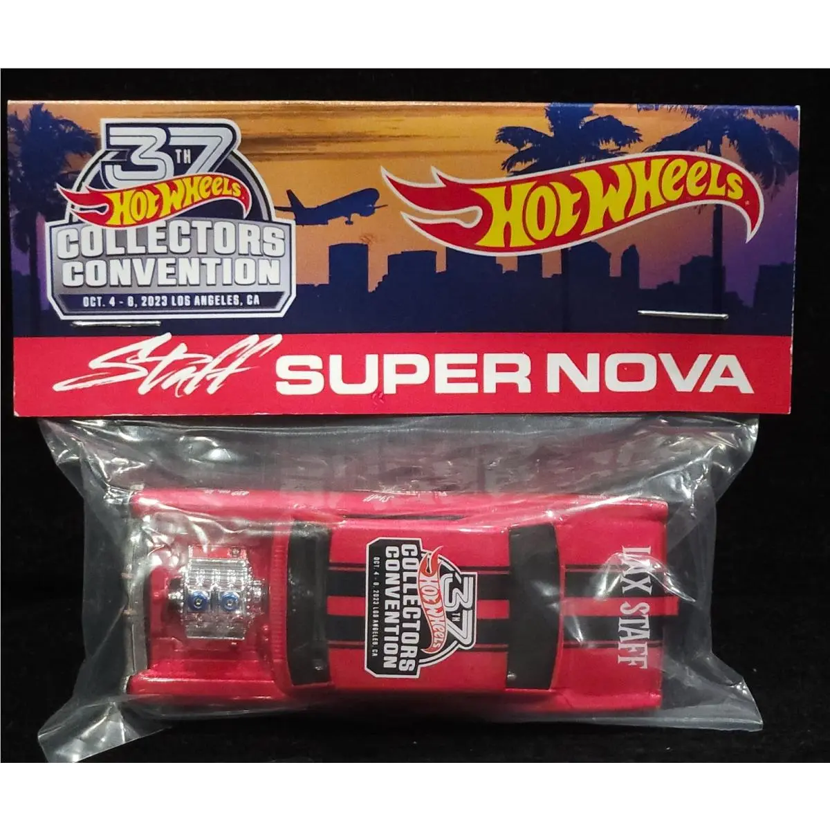 Hot Wheels 66 1966 Chevy Super Nova 2023 Collectors Convention Staff Car Pink