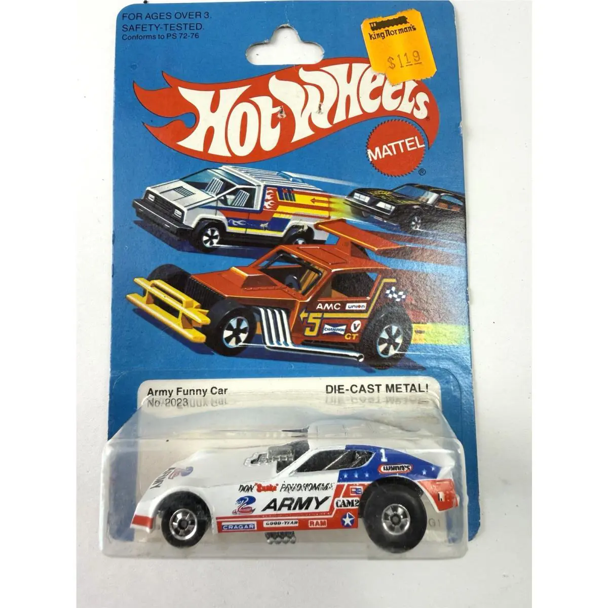 Vintage 1979 1980 Hot Wheels Don Snake Mongoose Army Funny Car Dragster Moc