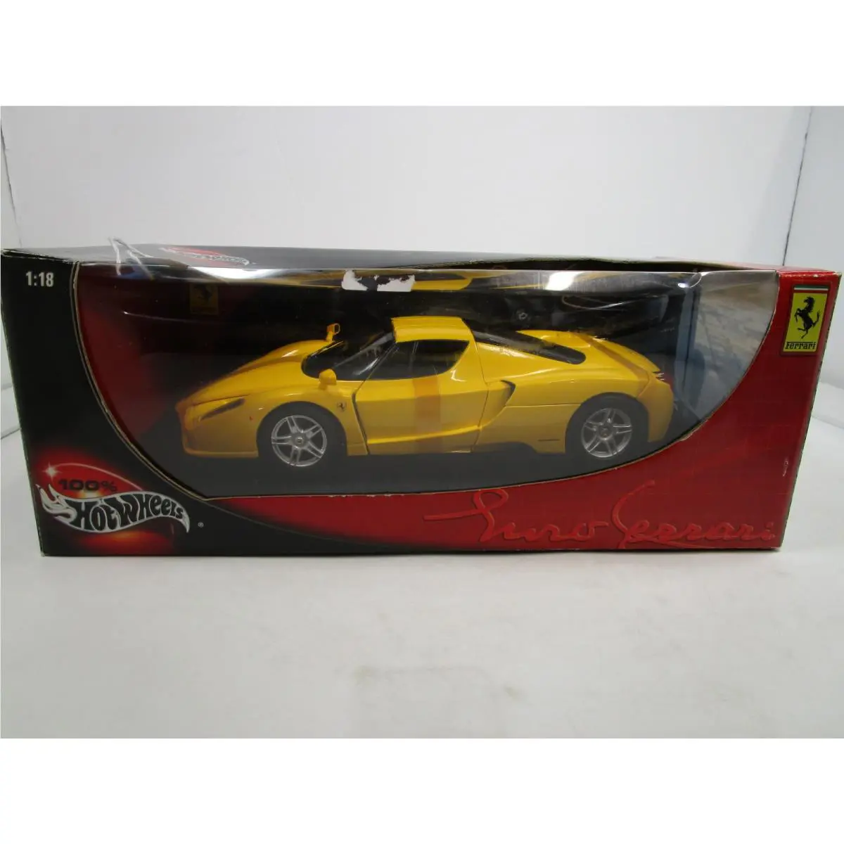 Hot Wheels 1/18 Yellow Ferrari Enzo Supercar Vhtf Serious Box Issue