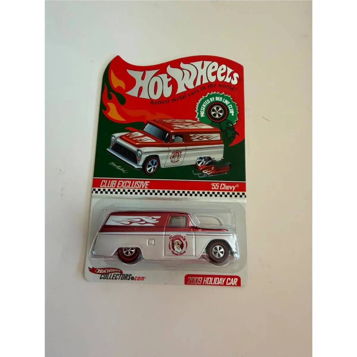 2009 Hot Wheels Rlc - ‘55 Chevy - Holiday Club Car 01497/06000 D01