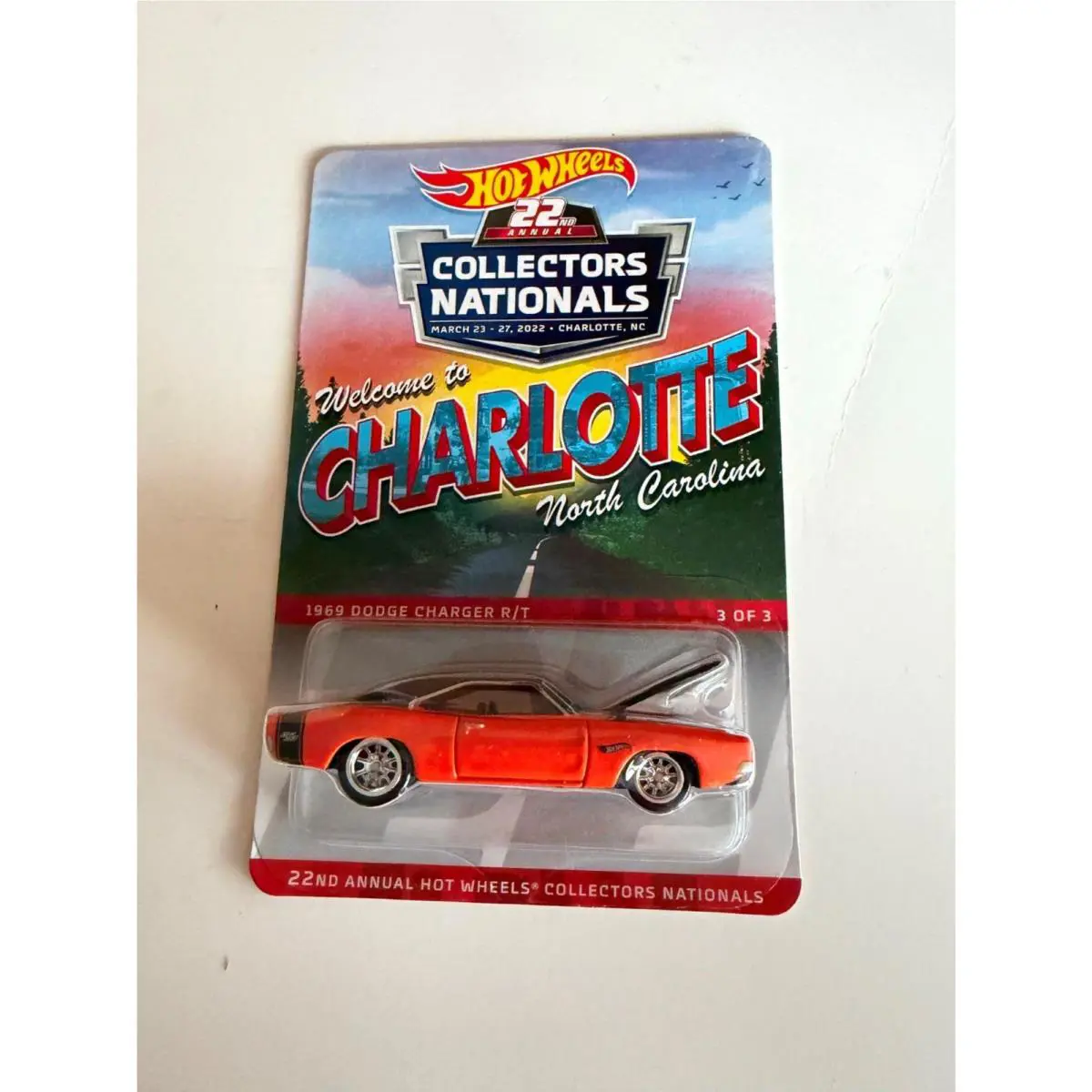 Hot Wheels 22nd Annual Collectors Nationals 1969 Dodge Charger R/t 777/4000 D03