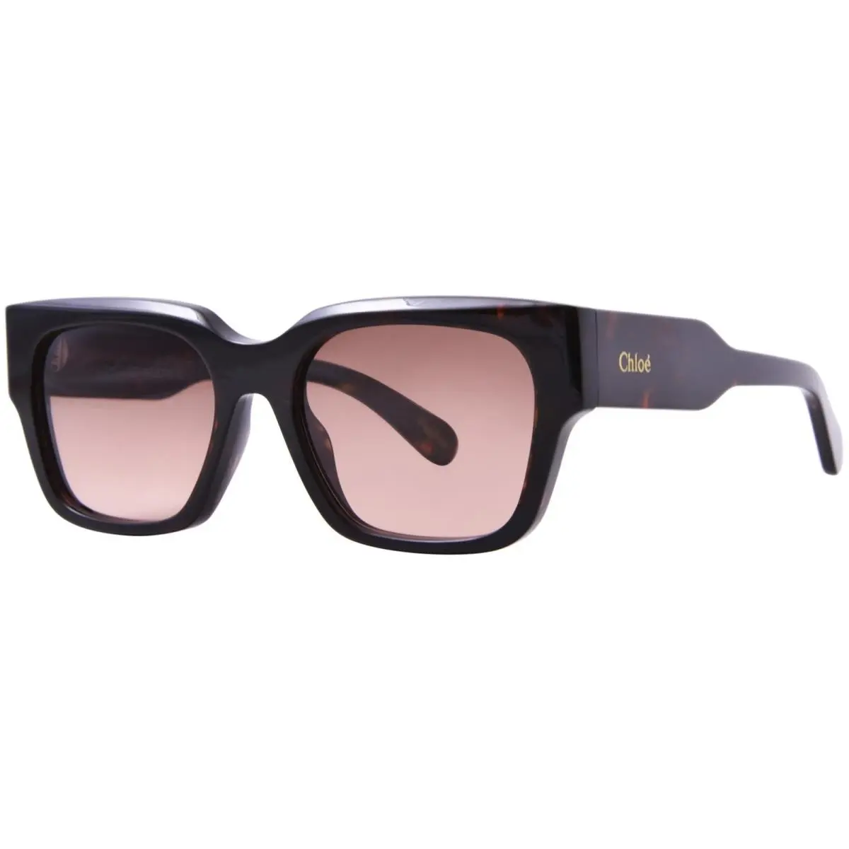 Chloe CH0190S 002 Sunglasses Women`s Havana/copper Rectangle Shape 54mm by Chloé