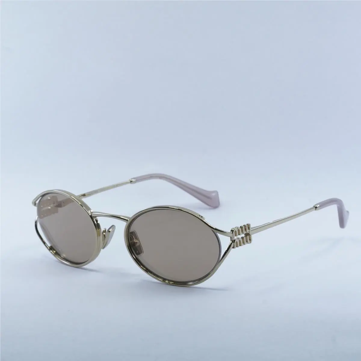Miu Miu MU52YS ZVN20F Pale Gold/pink Gold Mirror 54-21-125 Sunglasses