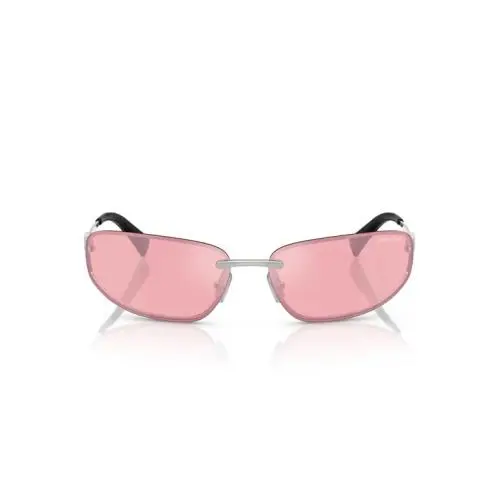 Miu Miu MU A50S 1BC70J 68mm Silver Pink Gradient Rimless Women`s Sunglasses