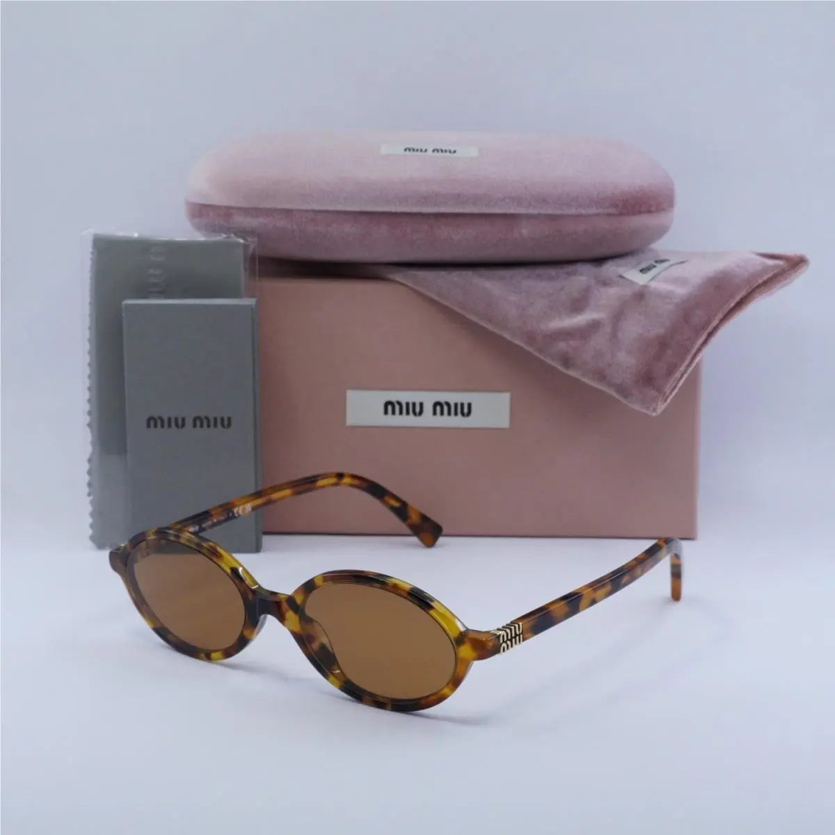 Miu Miu MU04ZS 19P2Z1 Light Havana/brown 50-18-140 Sunglasses