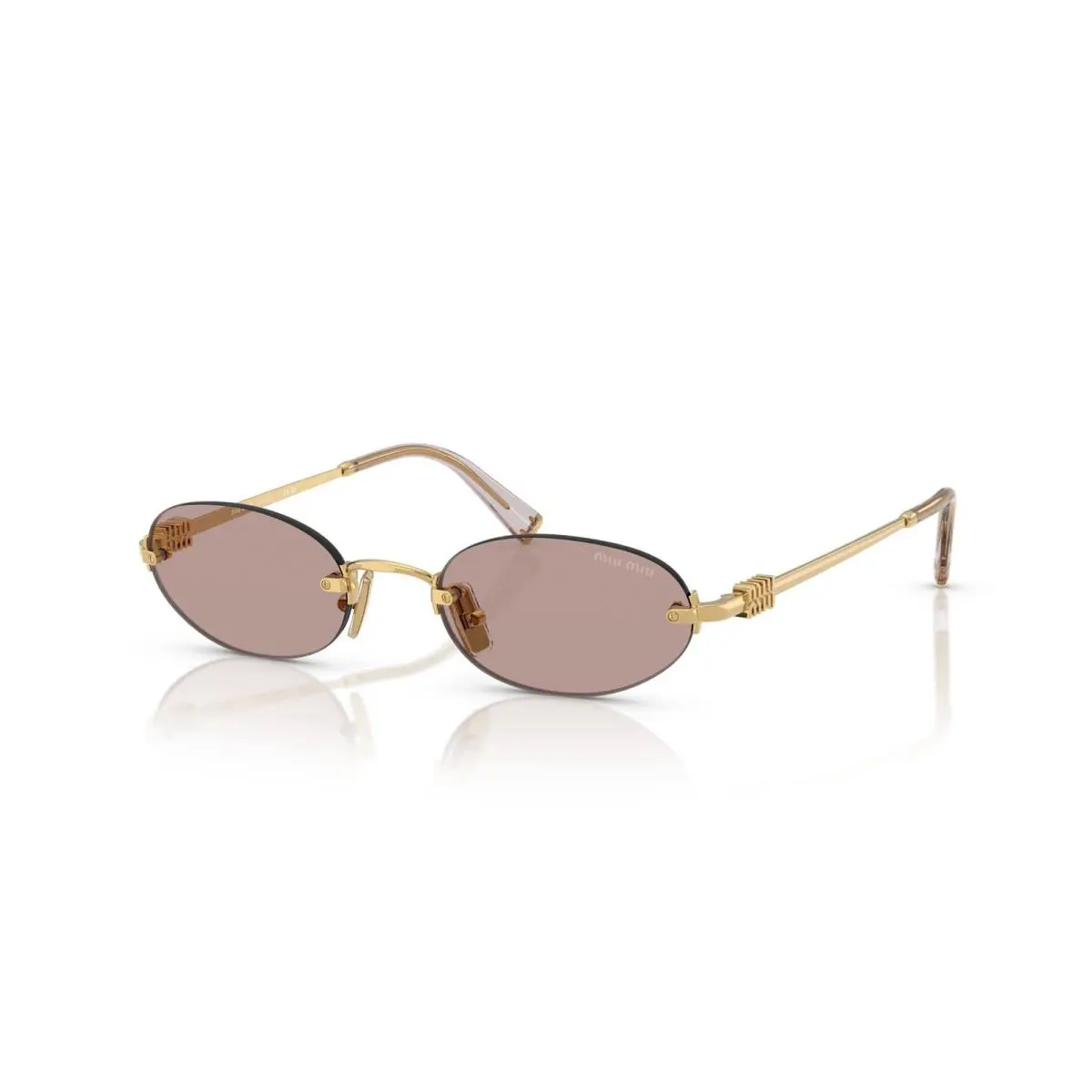 Miu Miu MUA54S 5AK20I Sunglasses 51mm Gold / Light Brown Purple Solid Lens