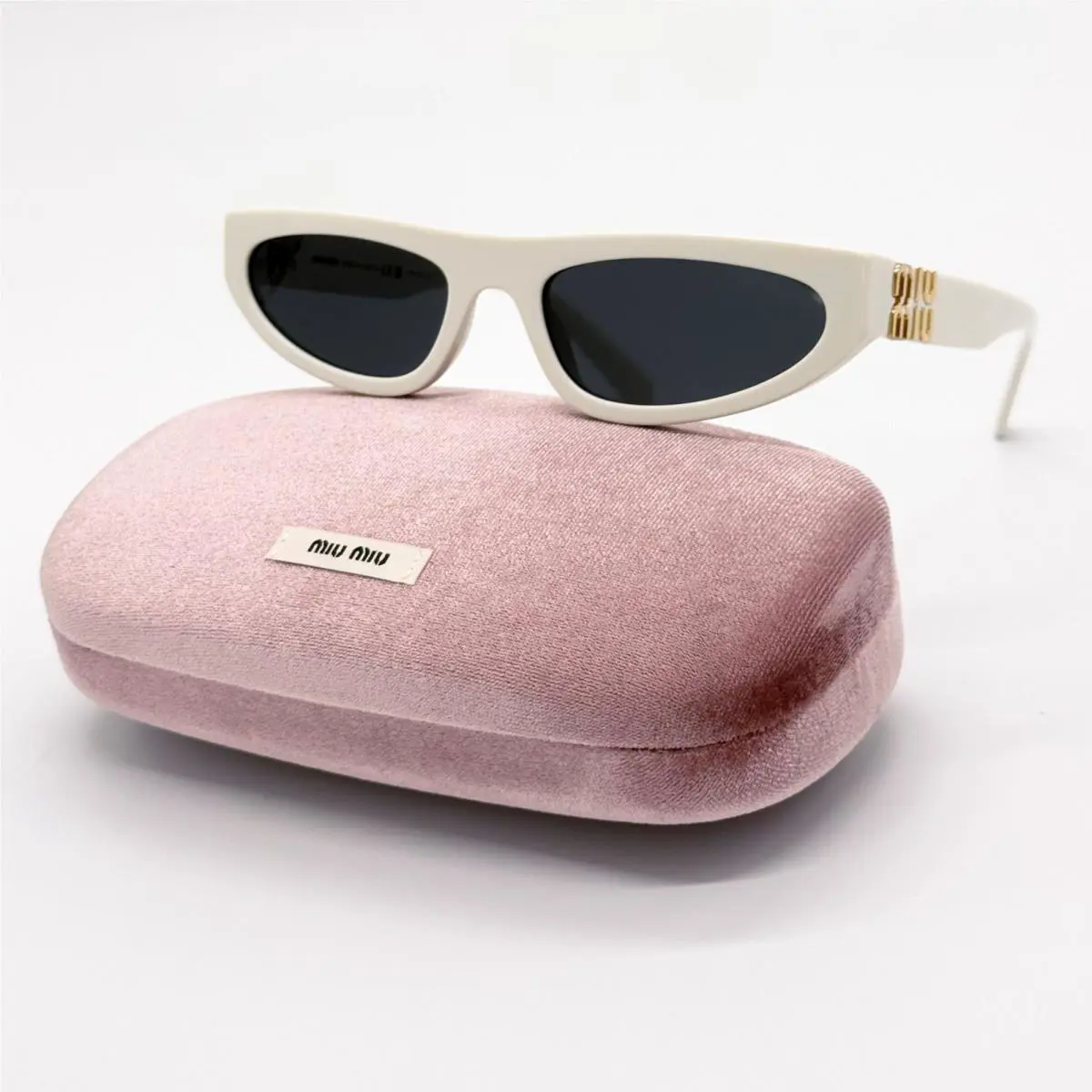 Miu Miu Sunglasses MU07ZS 1425S0 White MU 07ZS 1425S0 Women Smu 07Z 1425S0