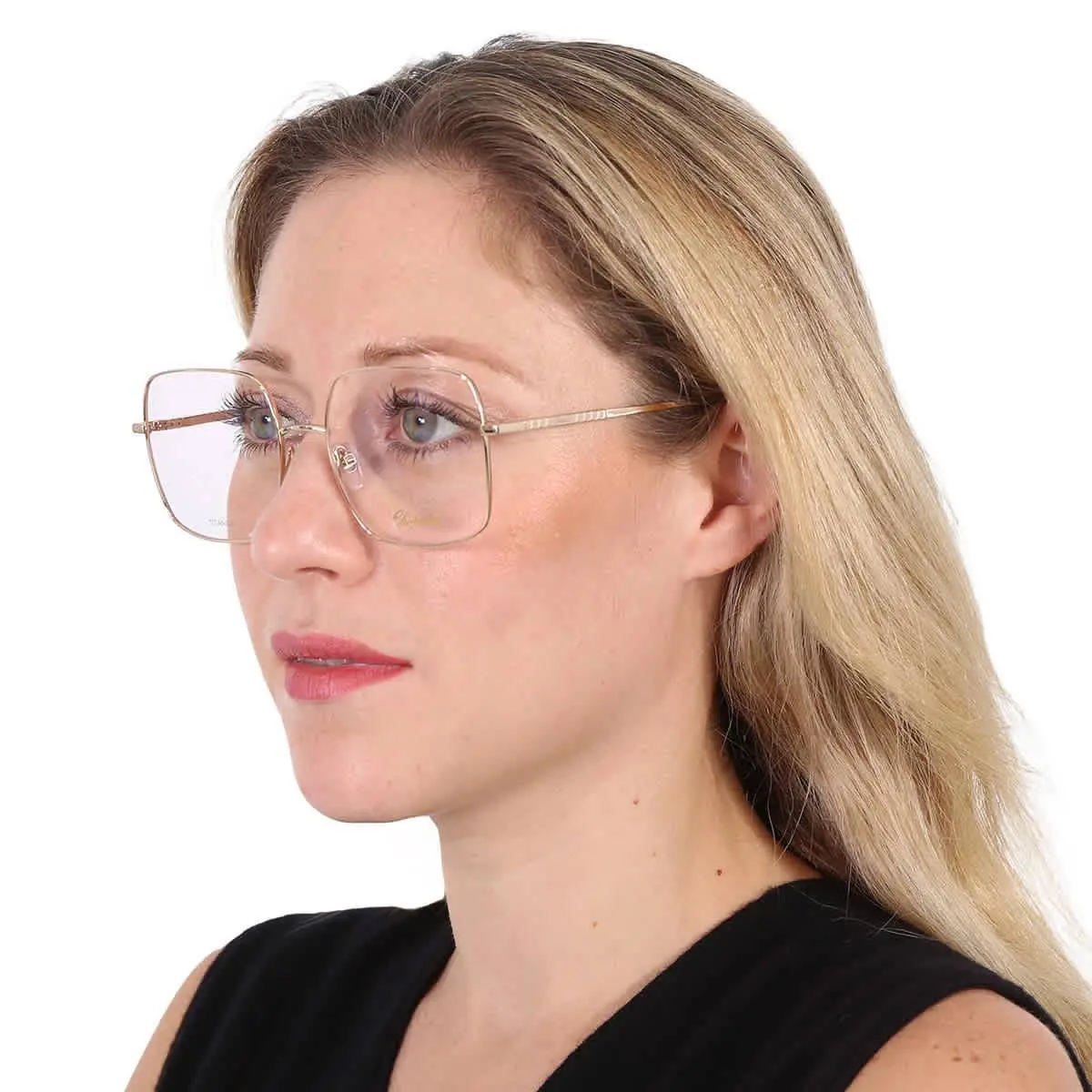 Chopard Demo Square Ladies Eyeglasses VCHF49M 0300 55 VCHF49M 0300 55