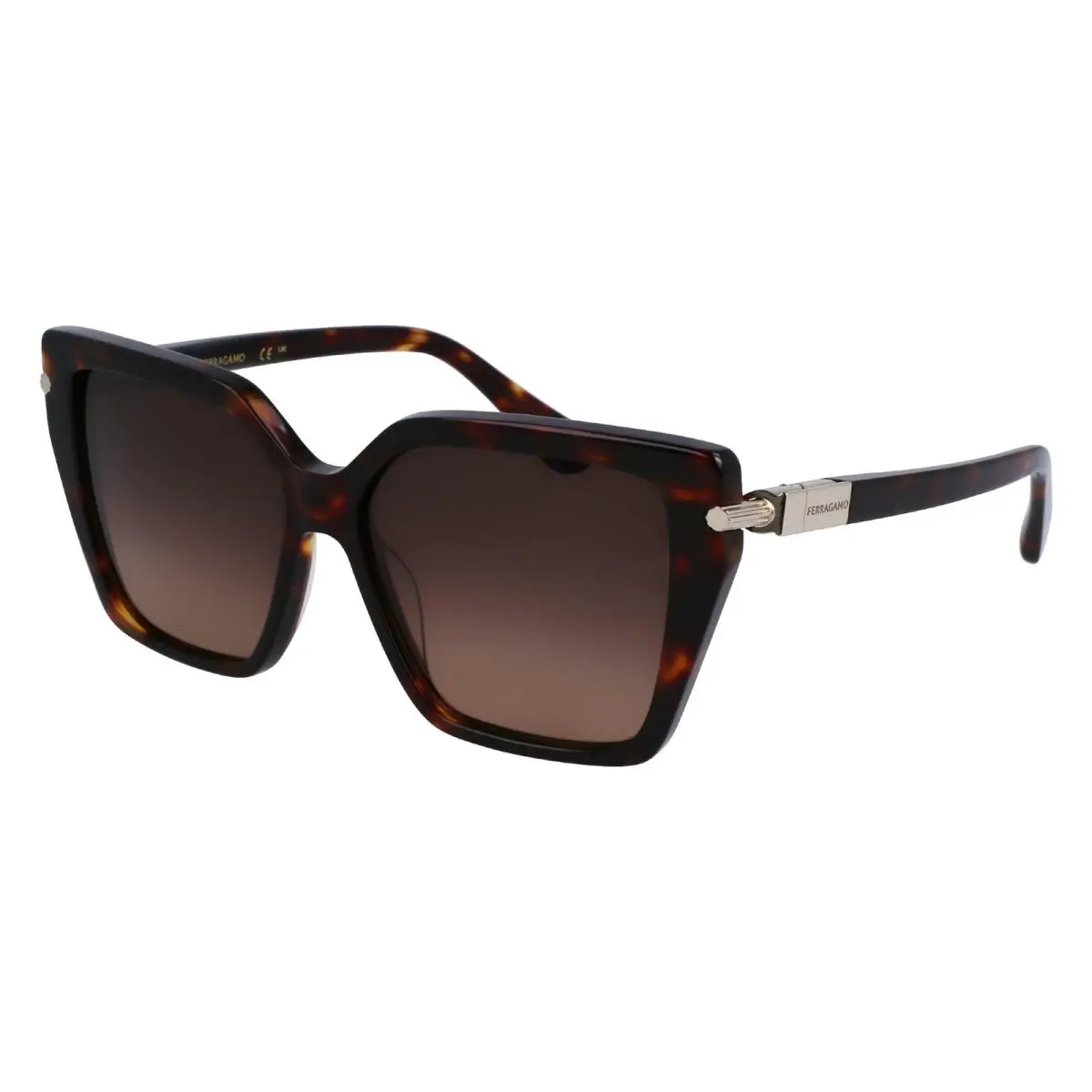 Ferragamo SF1106S 242 Tortoise Brown Gradient Cat Eye Sunglasses 57mm Women`s by Salvatore Ferragamo